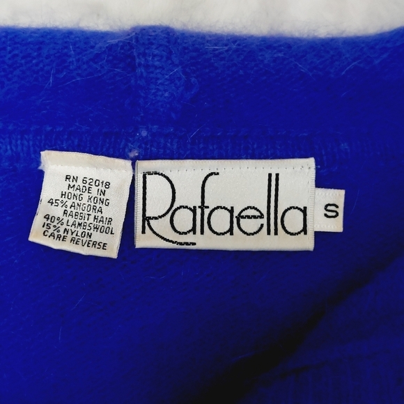 Rafaella Purple White Dots Hooded Lambs Wool Knit Sweater Sweatshirt P6022 - Picture 5 of 6